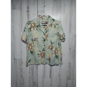 Havana Jacks Cafe Hawaiian Shirt Large Petite ALoha Floral print